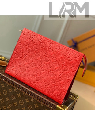 Louis Vuitton Pochette Toilette 26 Pouch in Monogram Leather M45665 Scarlet Red 2021