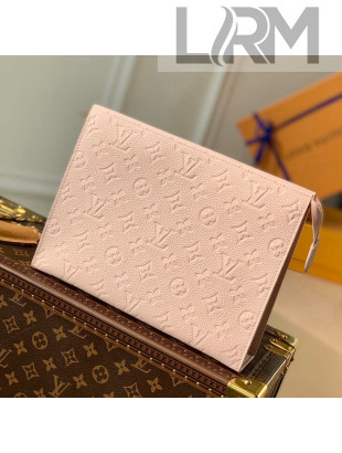 Louis Vuitton Pochette Toilette 26 Pouch in Monogram Leather M45665 Pink 2021