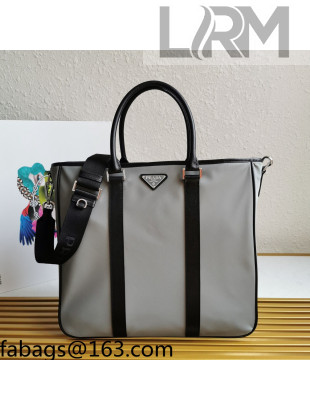 Prada Men's Nylon Tote Bag 2VG034 Grey 2021
