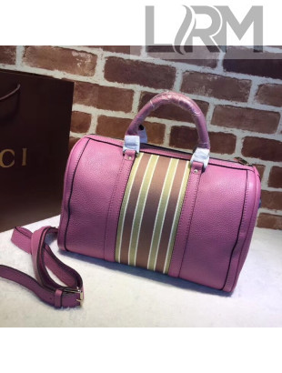 Gucci 247205 Medium Calfskin Leather Boston Bag Pink