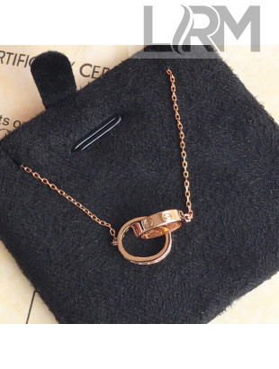 Cartier Love Necklace with Crystal CN1401 Pink Gold 2021