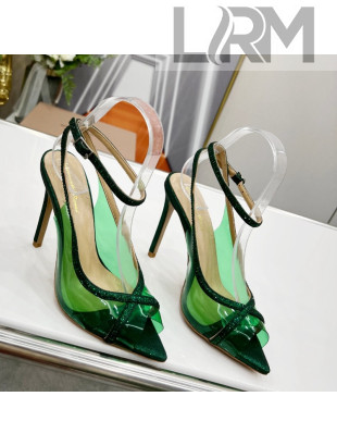 Gianvito Rossi Metropolis Crystal High Heel Sandals 10.5cm Green 2022