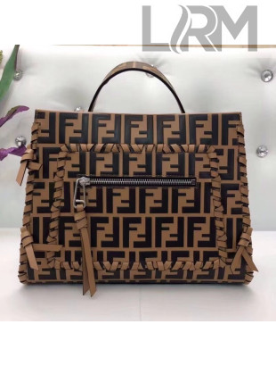 Fendi Runaway F Small Bag With Exotic Details And Bow Brown 2018