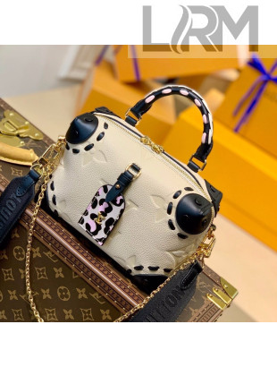 Louis Vuitton Petite Malle Souple Bag with Leopard Print M58518 White For 2021 Wild at Heart 