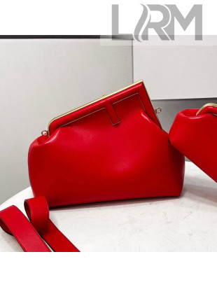 Fendi First Medium Nappa Leather Bag Red 2021 80018L