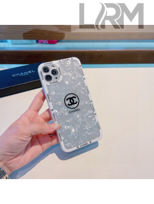 Chanel iPhone Case Silver/White 2021 1104102