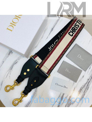 Dior 'Christian Dior' Embroidered Strap Red/Black 12 2020