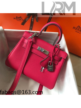 Hermes Kelly Mini Bag 20cm in Togo Calfskin Rose Pink 2021
