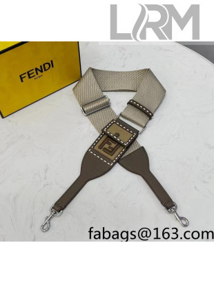 Fendi Strap You Ribbon Shoulder Strap Beige/Grey 2021 912
