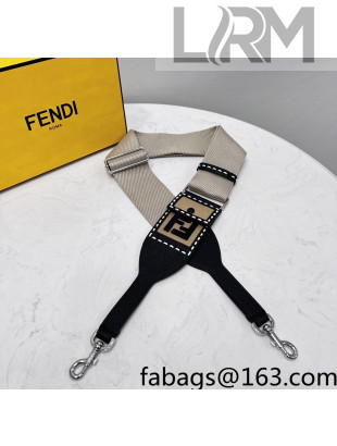 Fendi Strap You Ribbon Shoulder Strap Beige/Black 2021 912