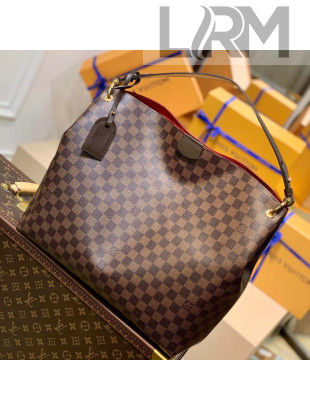 Louis Vuitton Graceful MM Hobo Bag in Damier Ebene Canvas N44045 2022