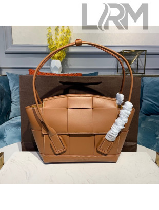 Bottega Veneta Arco Small Bag in Smooth Maxi Woven Calfskin Brown 2020