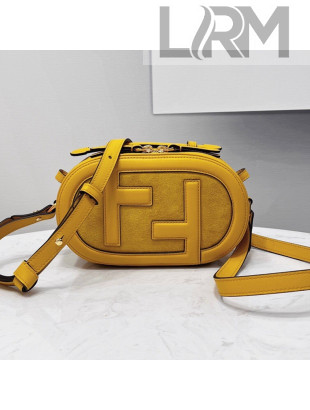 Fendi Mini Camera Bag in Yellow Leather and Suede 2021 8525 
