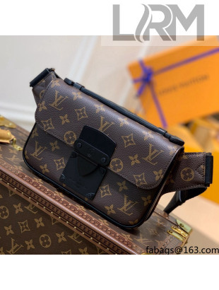 Louis Vuitton S Lock Sling Bag in Monogram Macassar Coated Canvas M45807 2021