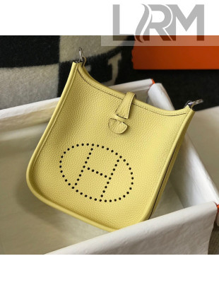 Hermes Evelyne Mini Bag 18cm in Togo Calfskin Chick Yellow 2021