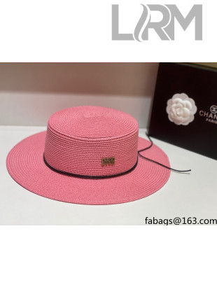 Dior Straw Wide Brim Hat DH31404 Pink 2022