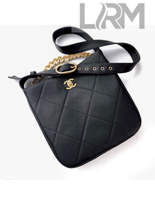 Chanel Hobo Bag in Calfskin AS2844 Black 2021 