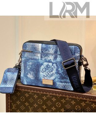 Louis Vuitton Trio Messenger Bag In Damier Salt Canvas N50068 Blue 2021