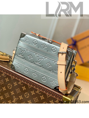Louis Vuitton Handle Trunk Bag in Monogram Mirror Coated Canvas M45785 Silver 2021