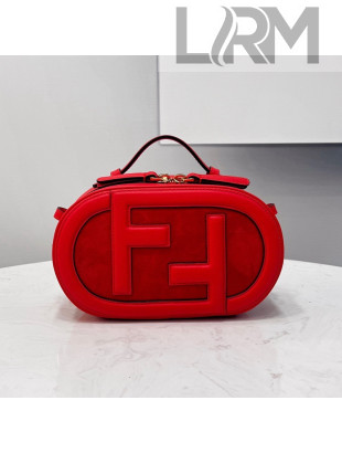 Fendi Mini Camera Bag in Red Leather and Suede 2021 8525 