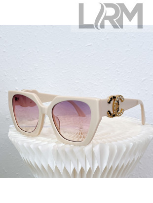 Chanel Sunglasses CHS801103 White 2022