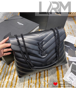 Saint Laurent Loulou Large Bag in "Y" Leather 459749 All Black 2021