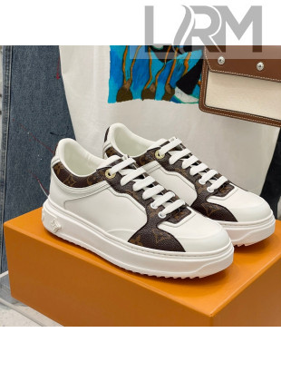 Louis Vuitton Time Out Sneaker in Monogram Canvas and Smooth Leather White/Brown 2022
