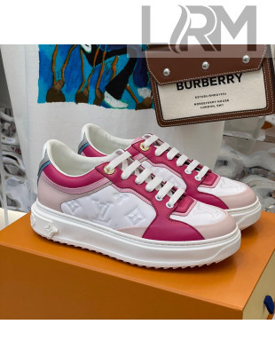 Louis Vuitton Time Out Sneaker in Monogram-embossed Leather White/Pink 2022