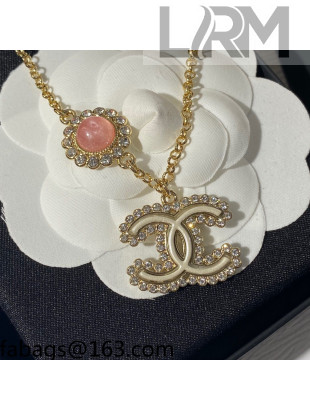 Chanel CC Necklace Gold/Pink 2021 110850