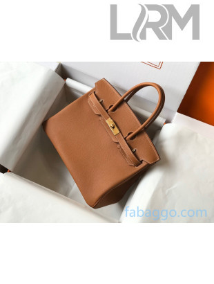 Hermes Birkin Bag 30cm in Epsom Calfskin Brown/Gold (Half Handmade) 2021