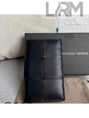 Bottega Veneta Intreccio Leather Bi-Fold Card Case Wallet 30302 Black 2021