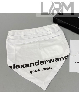 Alexander Wang Logo Cotton Mask White 2021