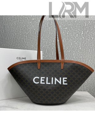 Celine Medium Couffin Shopping Bag in Brown Triomphe Canvas 2021