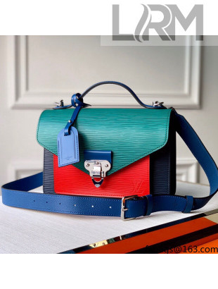 Louis Vuitton Neo Monceau Bag in Epi Leather M55405 Green/Red/Blue 2021