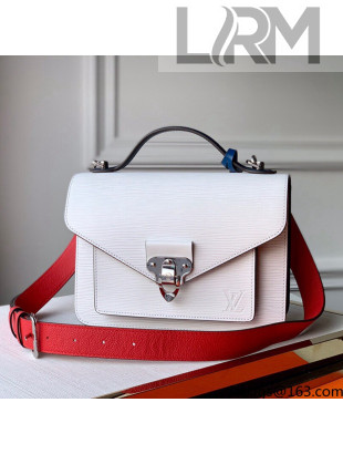 Louis Vuitton Neo Monceau Bag in Epi Leather M55392 White/Red/Blue 2021