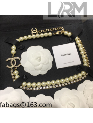 Chanel Pearl Short Necklace 2021 1108100