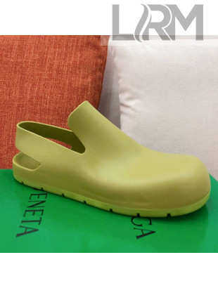 Bottega Veneta Rubber Puddle Slingback Flat Shoe Green 2021