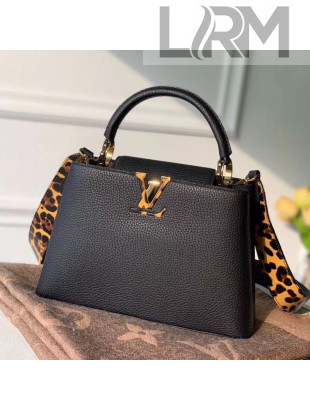 Louis Vuitton Capucines BB in Leopardskin Print and Taurillon Leather M57215 Black 2020