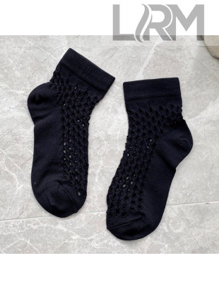Dior Mesh Short Socks Black 2020