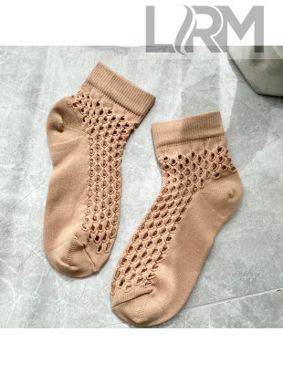 Dior Mesh Short Socks Brown Coffee 2020