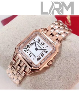 Cartier Medium Panthère de Cartier Watch With Crystal Pink Gold 2020