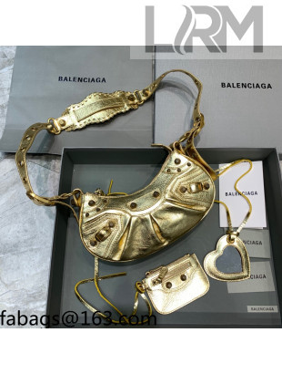 Balenciaga Le Cagole Metallized Lambskin XS Shoulder Bag Gold 2021