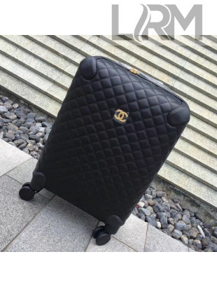 Chanel Quilted Calfskin Luggage 20 Inch with Gold Hardware 2019
