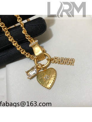 Dior Love Necklace Gold 2021 110916