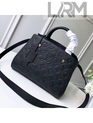 Louis Vuitton Montaigne BB Bag in Monogram Empreinte Embossed Leather M41053 Black 2021