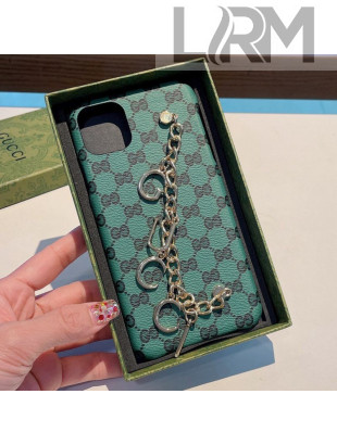 Gucci GG Multicolor Chain iPhone Case Green 2021 