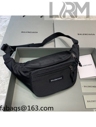 Balenciaga Logo Canvas Belt Bag Black 2021 17