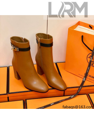 Hermes Saint Germain Ankle Boot Brown/Black 2021 Top Quality (Pure Handmade)