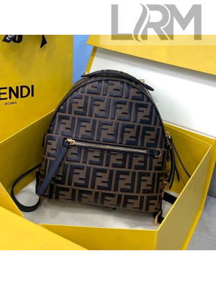 Fendi FF Leather Mini Backpack Brown 2021