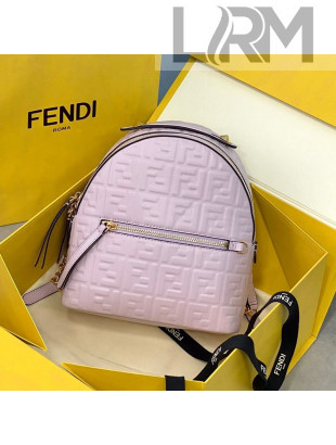 Fendi FF Leather Mini Backpack Pink 2021